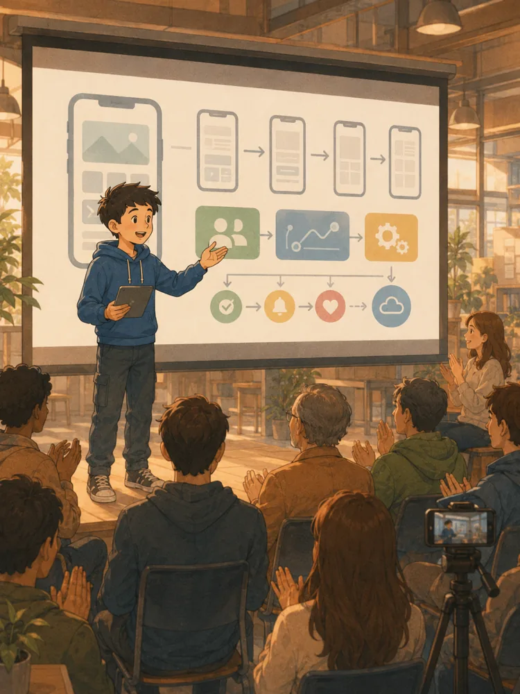 交付 · 上台 Demo Day,向观众展示作品
